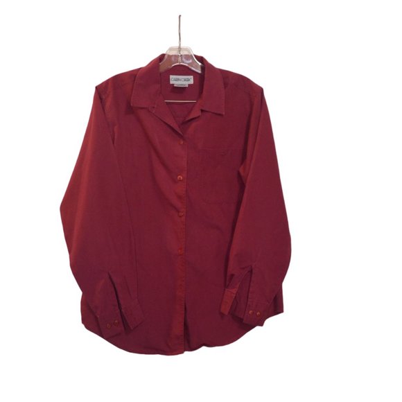 CABIN CREEK (R) Long Sleeves Red Button-Down Shirt Front Pocket Small/Chico - Picture 4 of 12